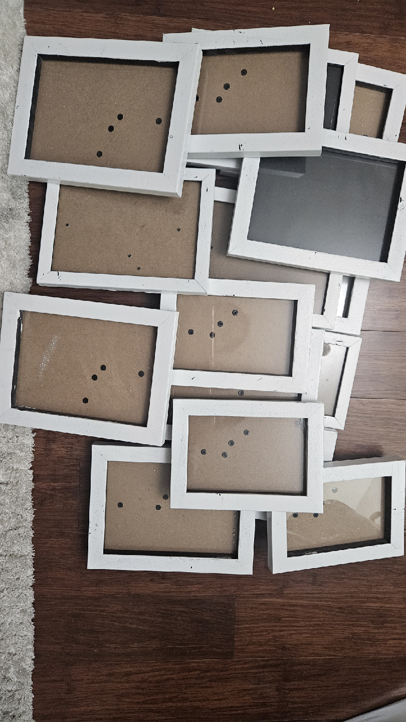 White Picture Frames set of 16 pieces