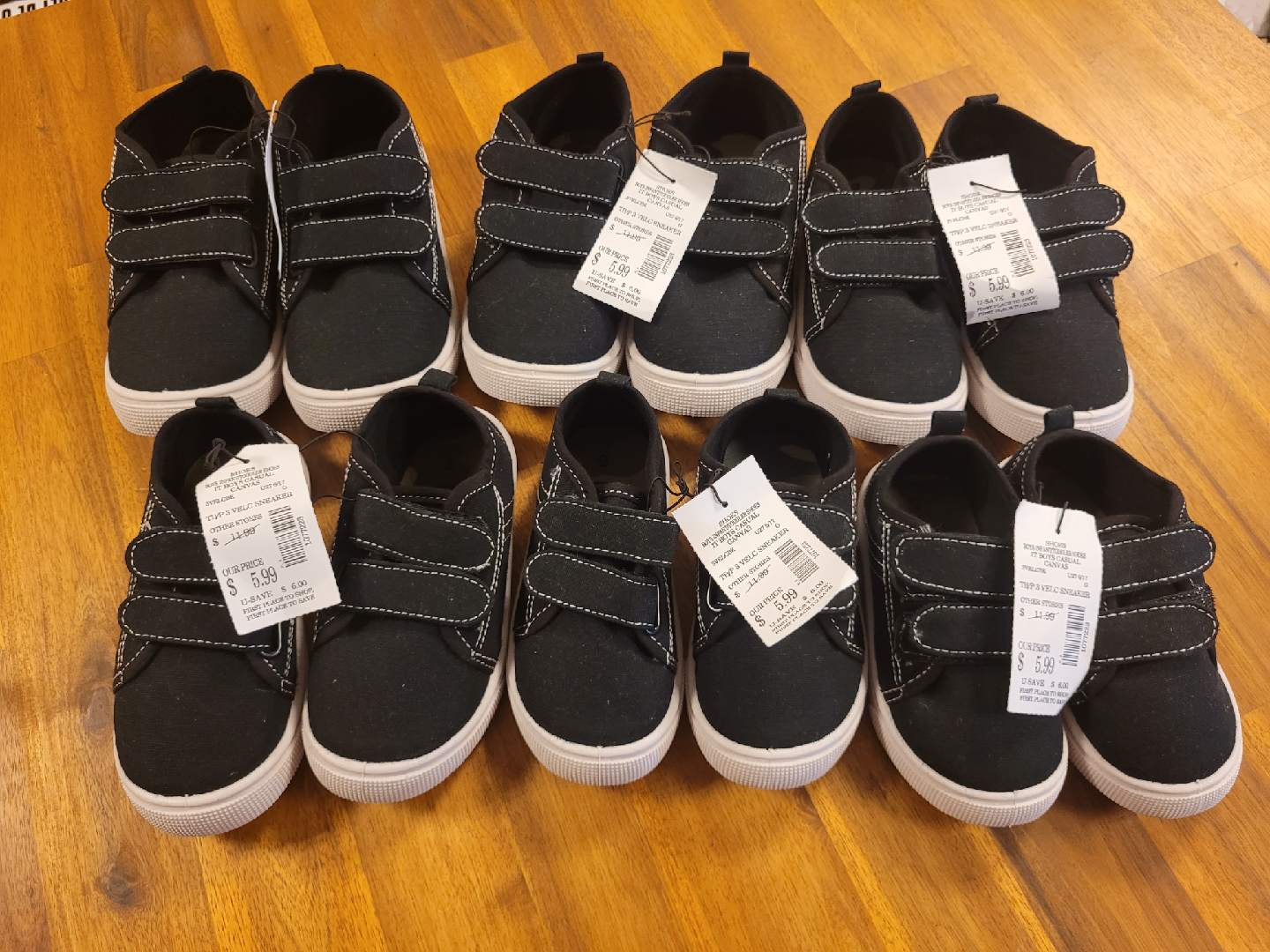 Infant/Toddler Canvas Velcro Sneakers (6 sizes) - NEW!!!