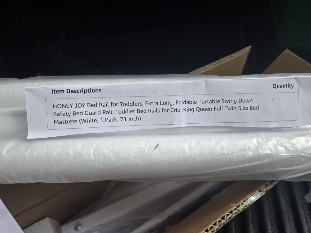 New Universal White Foldable Bed Rail – 71 inch - photo 3