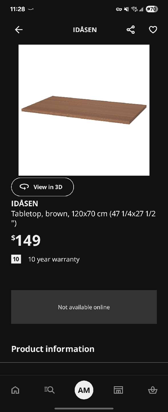 Ikea Idasen tabletop