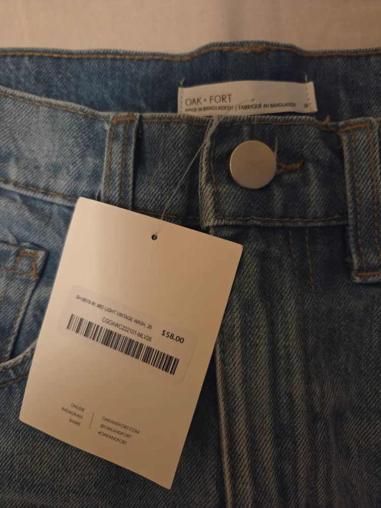 Oak + Fort denim shorts size 26 image indicator(3)