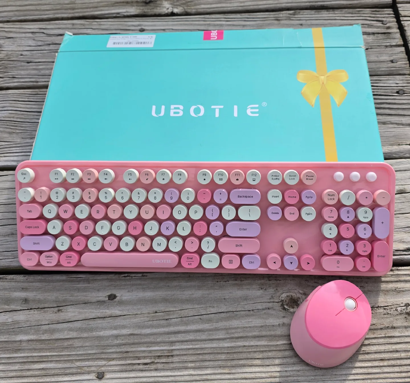 UBOTIE Pink Keyboard and Mouse Set -NEW! image indicator(2)