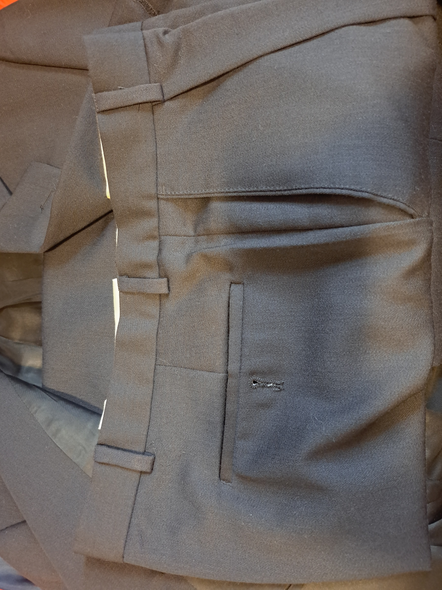 Moores Pronto Uomo Navy Suit - 38 Long, 32 Waist