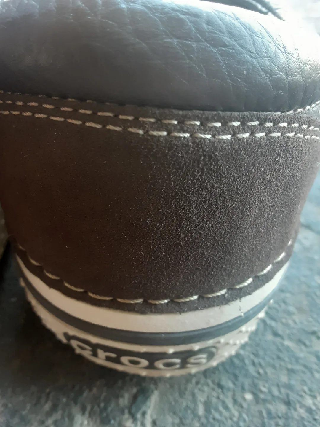 Crocs Brown Leather Slip-On Shoes image indicator(3)