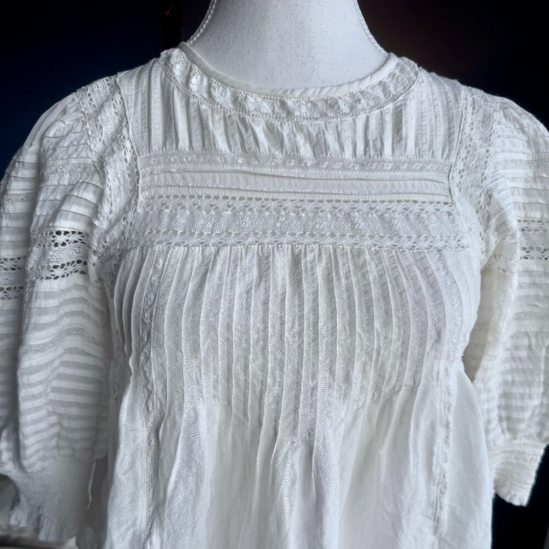 Aritzia White Eyelet Blouse - photo 3