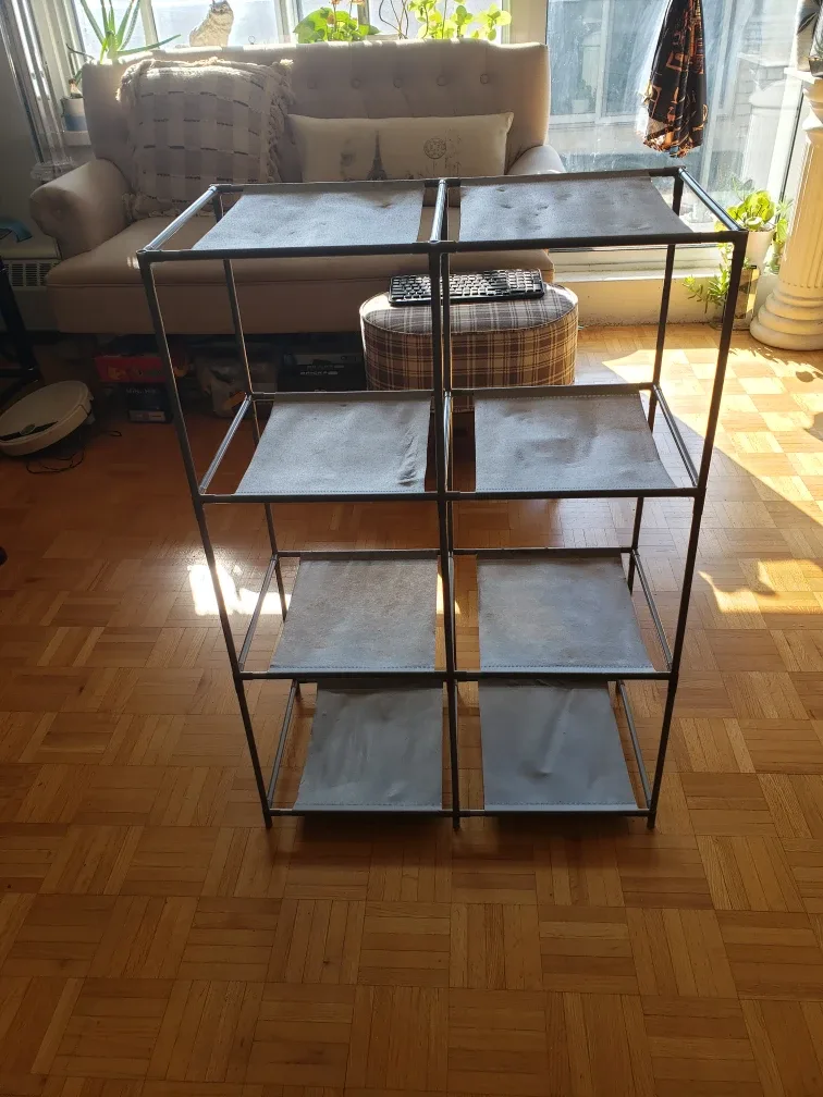 Grey Metal Frame Shelf Unit thumbnail