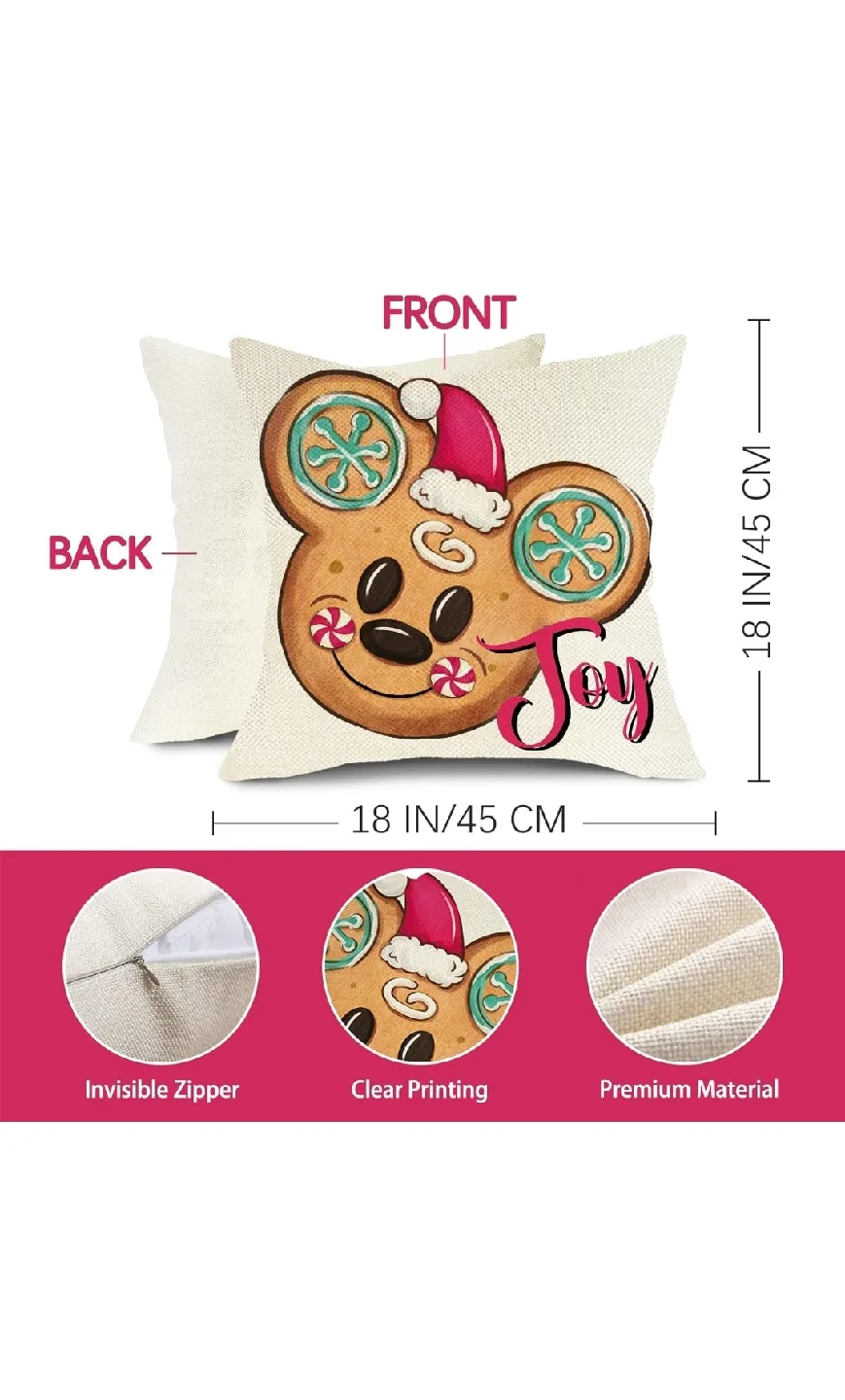 Brand New Christmas Throw Pillow Covers (Set of 4) image indicator(7)