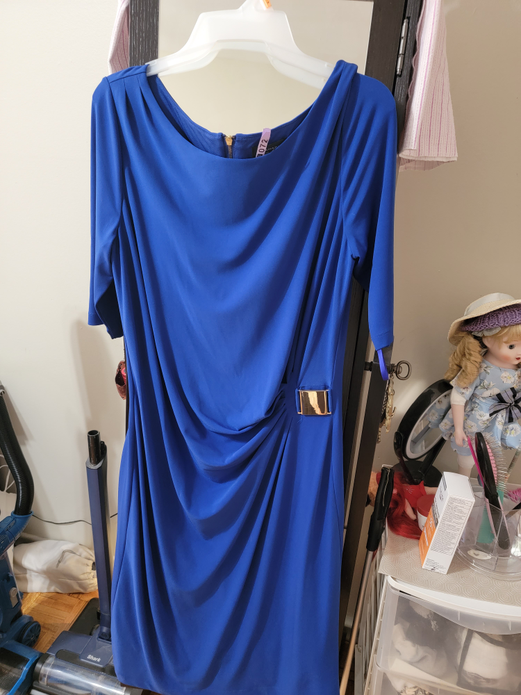 Adrianna Papell Blue Dress - Size 12 - photo 2