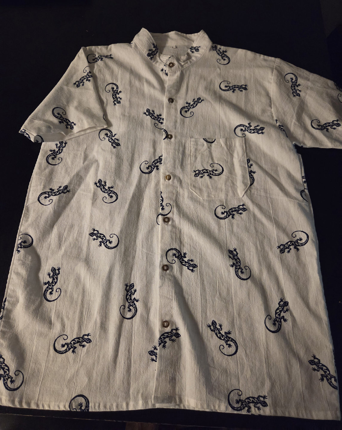 Lizard Print Shirt - Size L