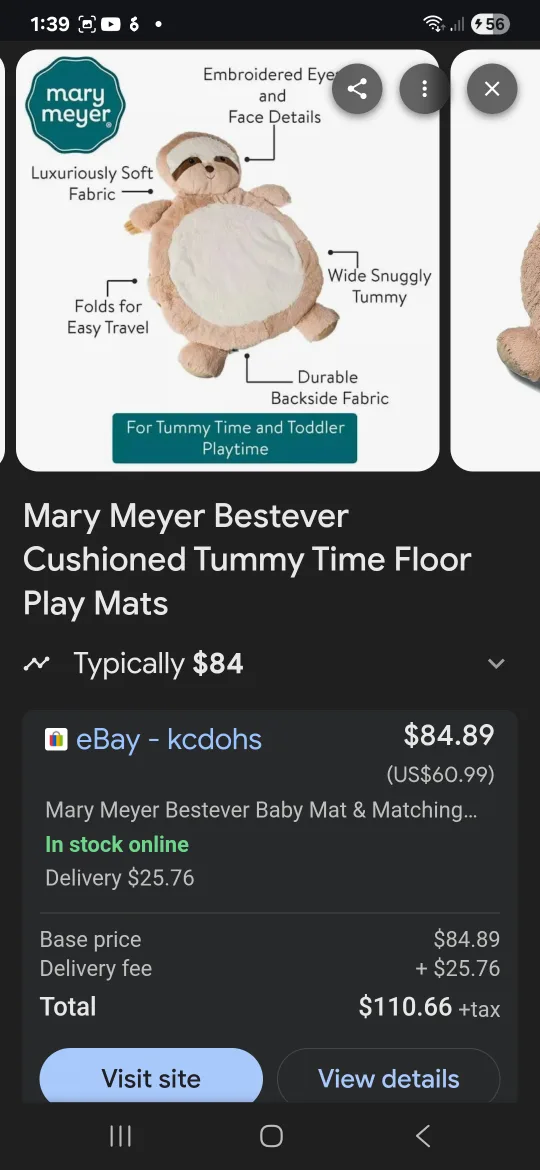 Sloth Tummy Time Mat - Plush & Comfy image indicator(3)