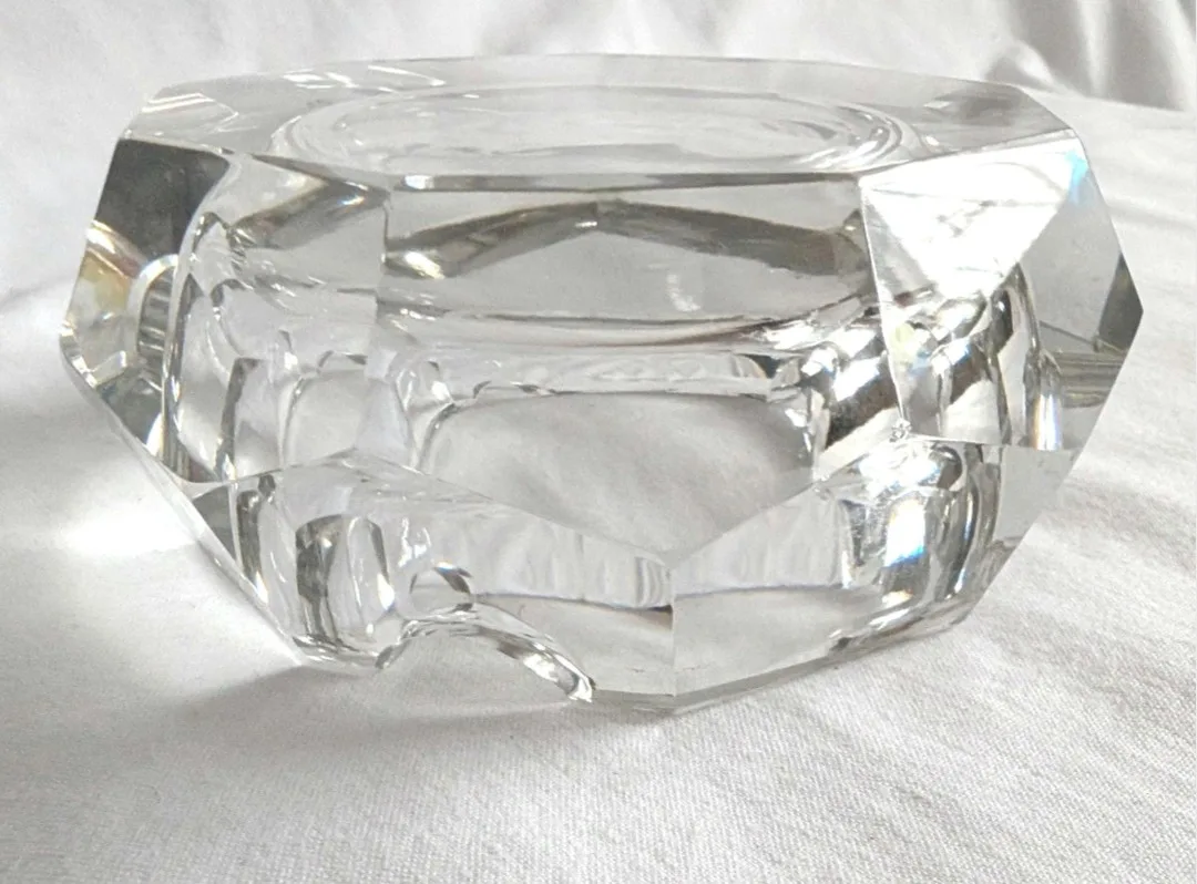Chunky Cut Glass Ashtray ~ Hexagonal image indicator(9)