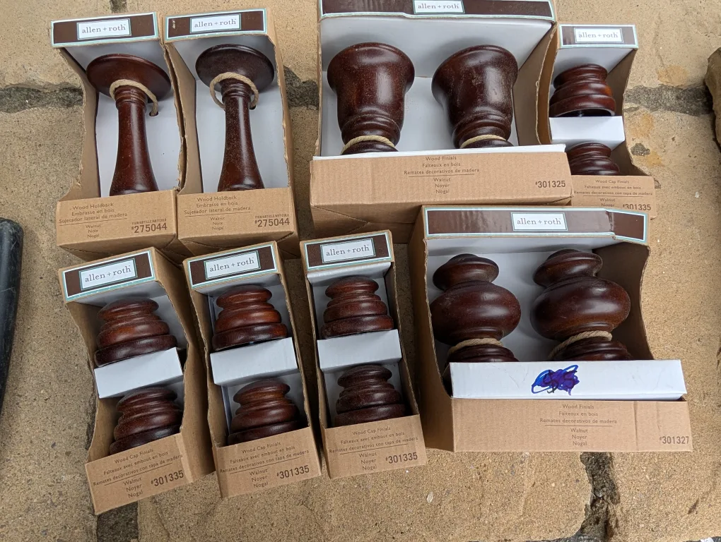 Allen + Roth Walnut Wood Finials thumbnail