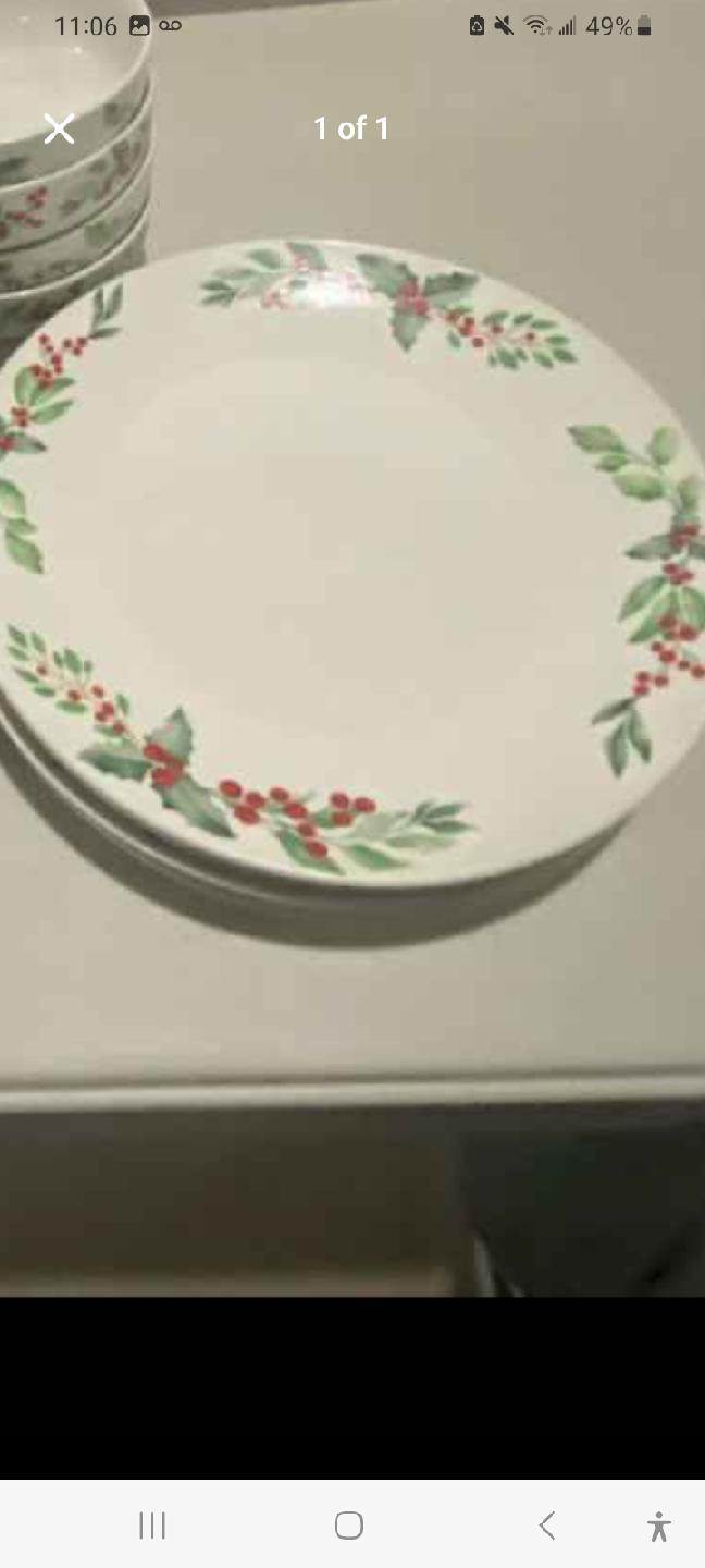 Christmas Dishes Set with Noel Tray - photo 2
