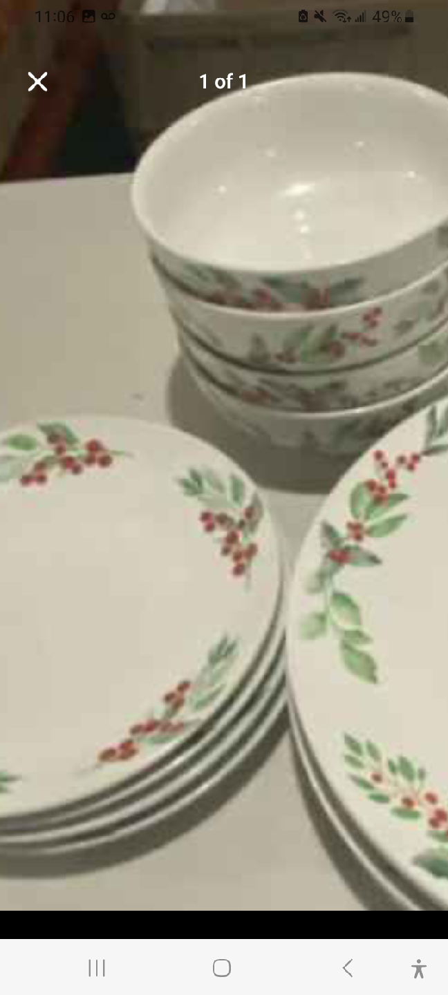 Christmas Dishes Set with Noel Tray - photo 3