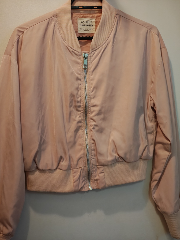 Pink Bomber Jacket - Size L