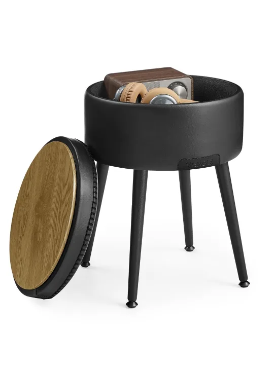 VASAGLE Round Storage Ottoman Stool thumbnail