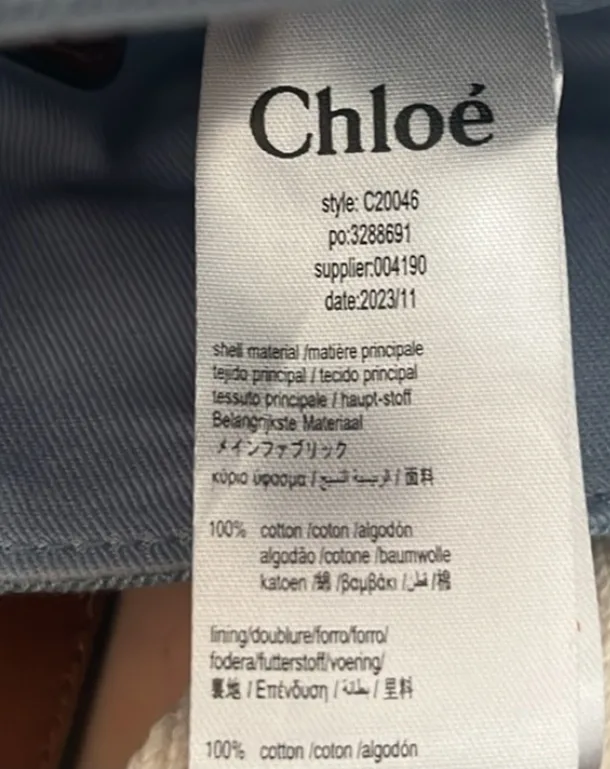 Chloé Woody Small Denim Tote Bag chloe bag image indicator(6)