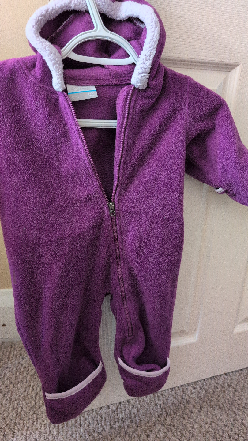 Columbia 6-12 Months Purple Fleece Snowsuit - photo 3