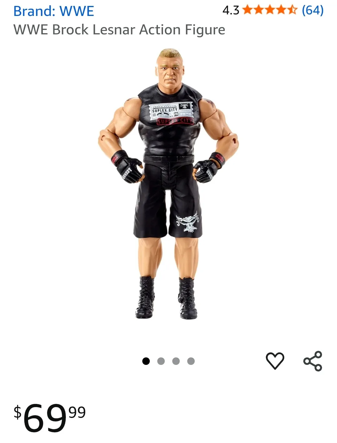 WWE Brock Lesnar Action Figure thumbnail