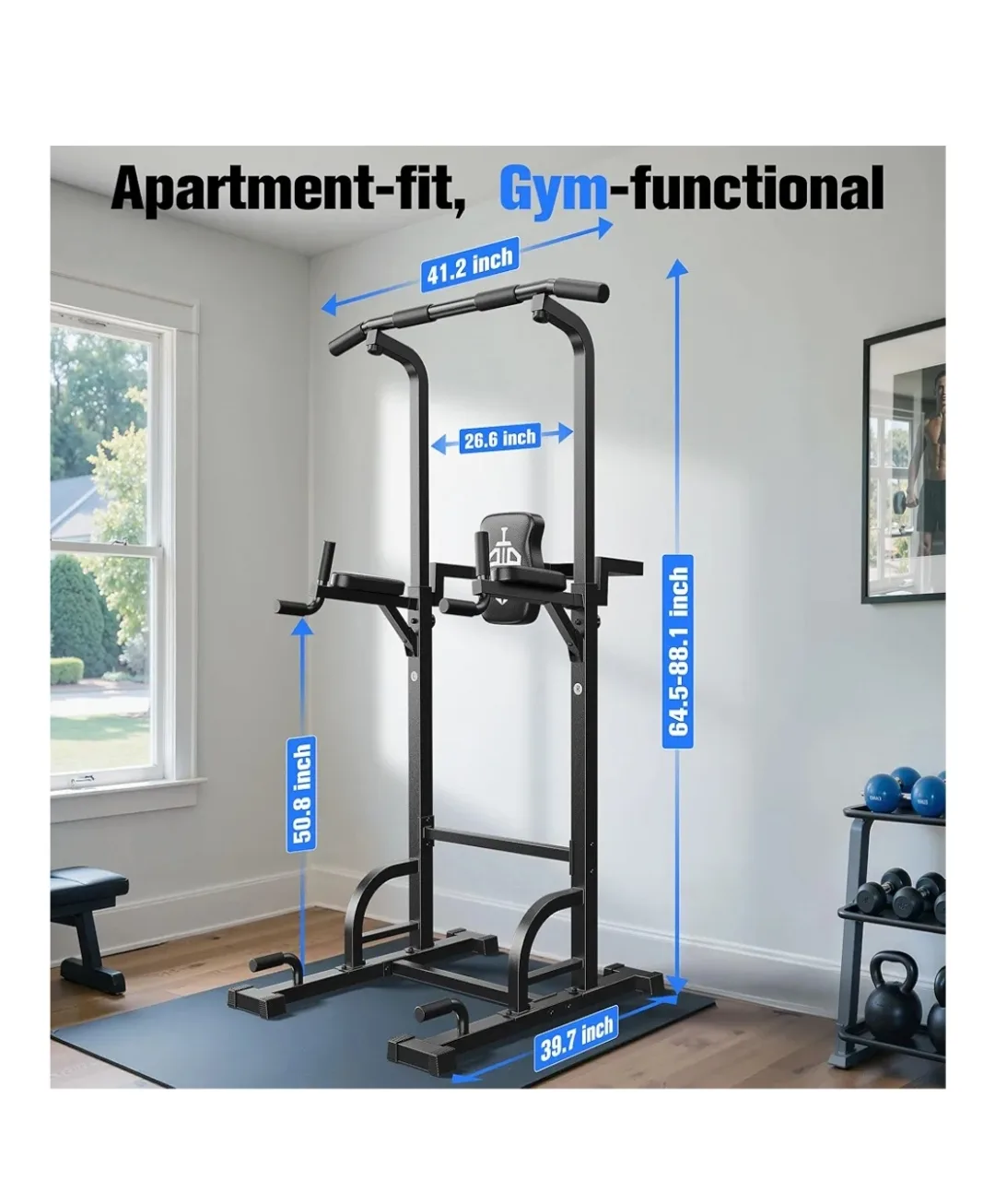 Pull Up & Dip Station - Home Gym Workout image indicator(6)