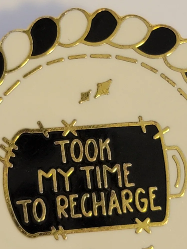 Mia Mouz Enamel Pin - Took My Time To Recharge image indicator(4)