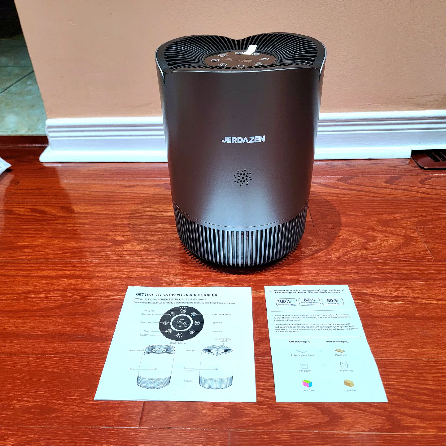 Jerdazen Air Purifier For Bedroom With HEPA Filter image indicator(7)