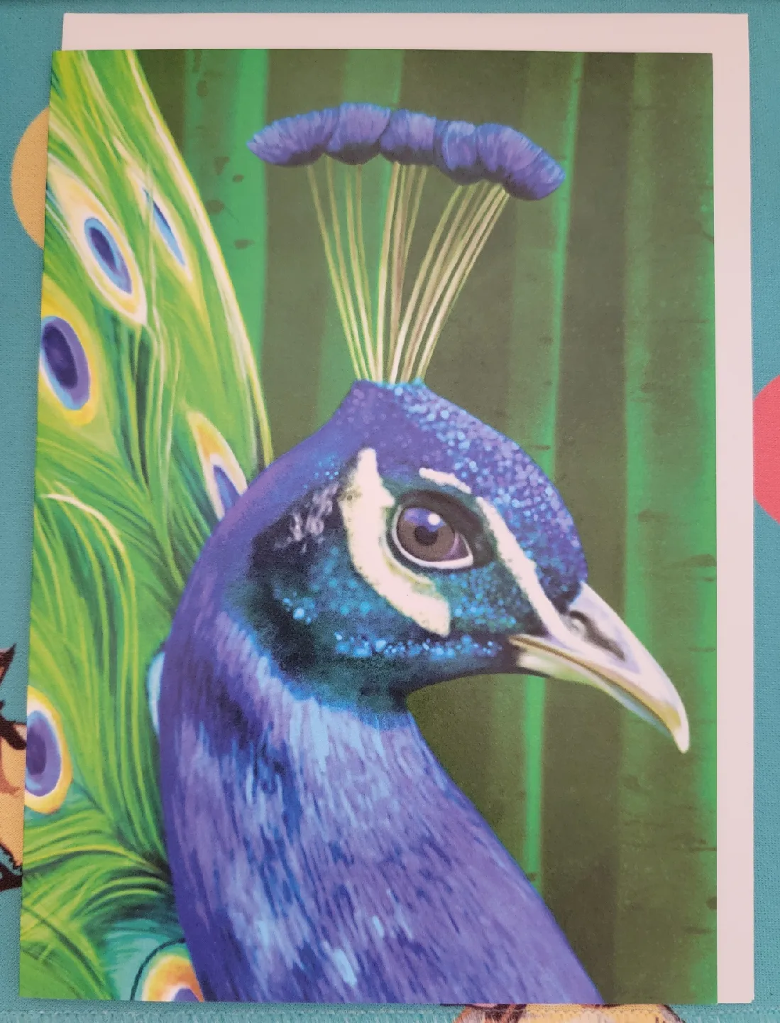 🥕 Peacock Card by Robyn Veasey thumbnail