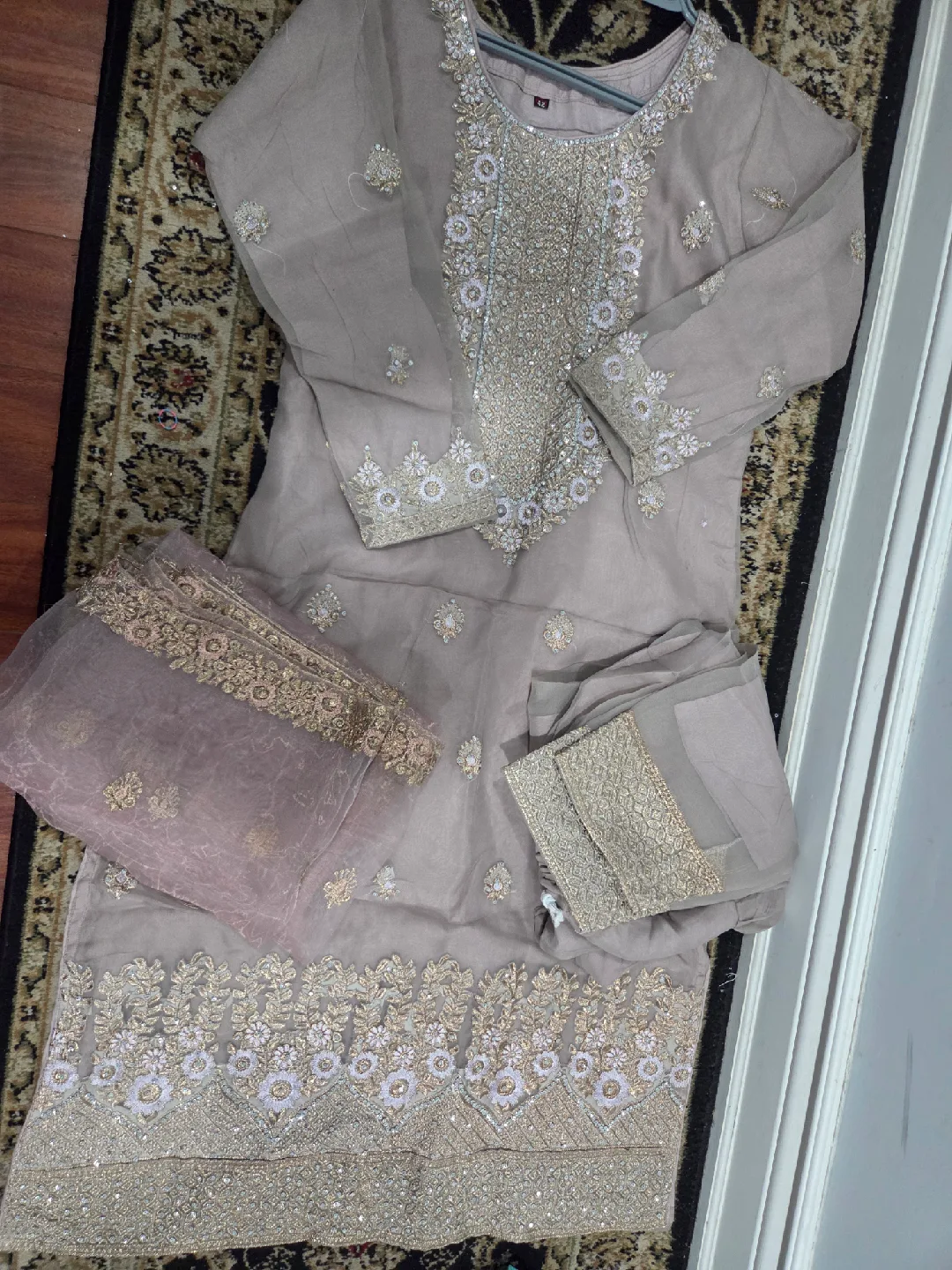 Embroidered Salwar Kameez Suit - Size 42 thumbnail