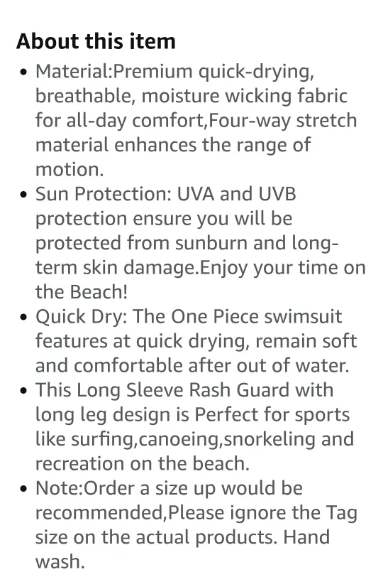 BNWT Women's Rash Guard Swimsuit - Size L image indicator(9)