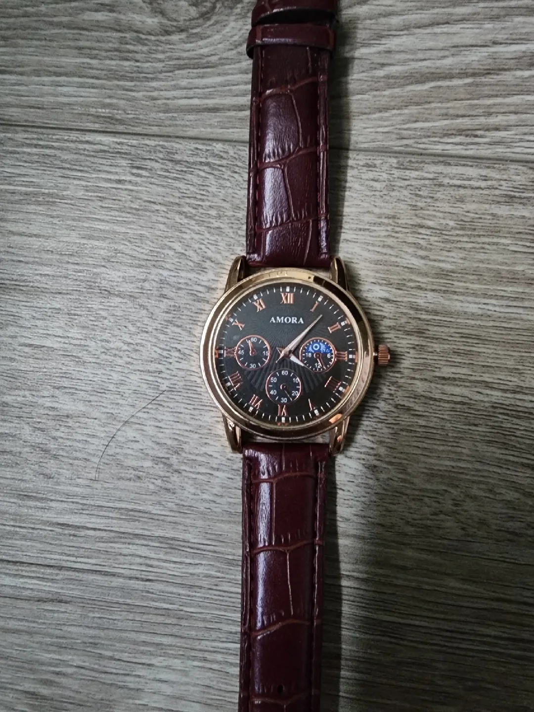 Brand new Amora Men's Watch with Leather Band thumbnail