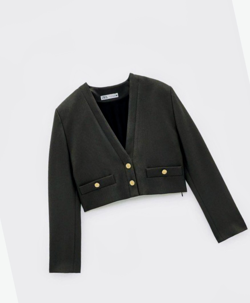 Zara Cropped Blazer - Size XL