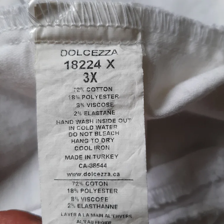 DOLCEZZA White Denim Jacket - Size 3X image indicator(8)