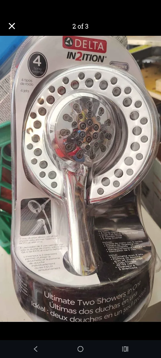 Delta In2ition Chrome Shower Head - New in Box! thumbnail