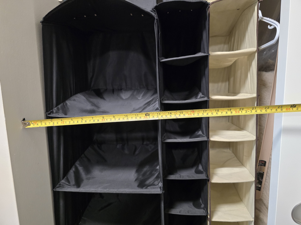 Hanging Closet Organizer - Black & Beige - photo 2
