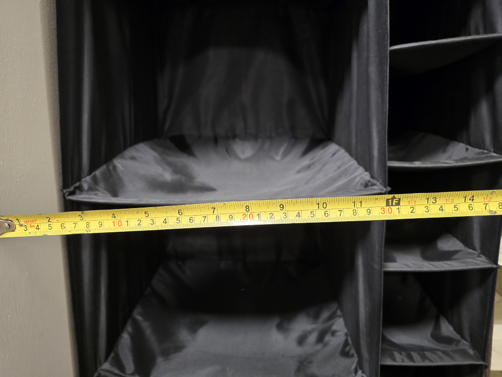 Hanging Closet Organizer - Black & Beige - photo 5