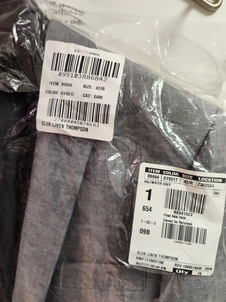 J.Crew Factory Slub Linen Thompson Blazer 42R image indicator(2)