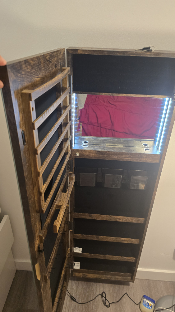 Jewelry Armoire Mirror with LED Lighting - photo 3