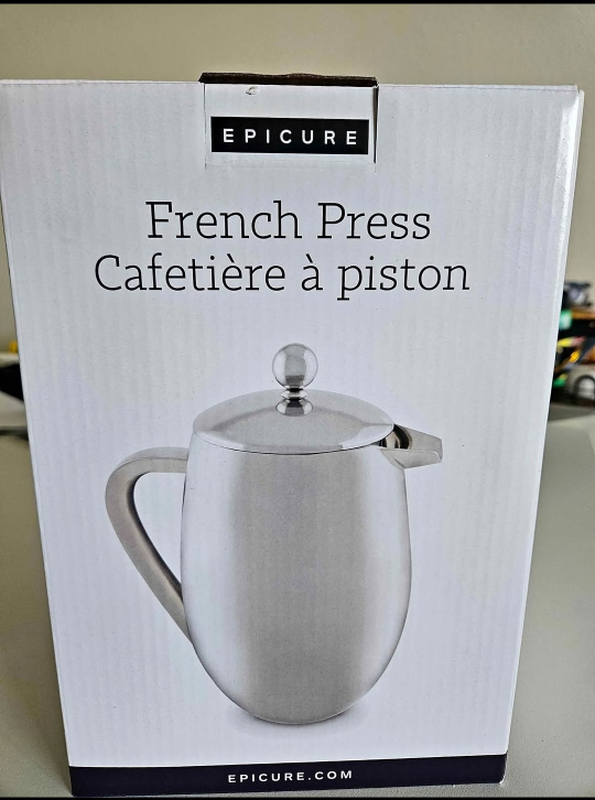 BNIB Stainless Steel French press  - NEW - photo 2