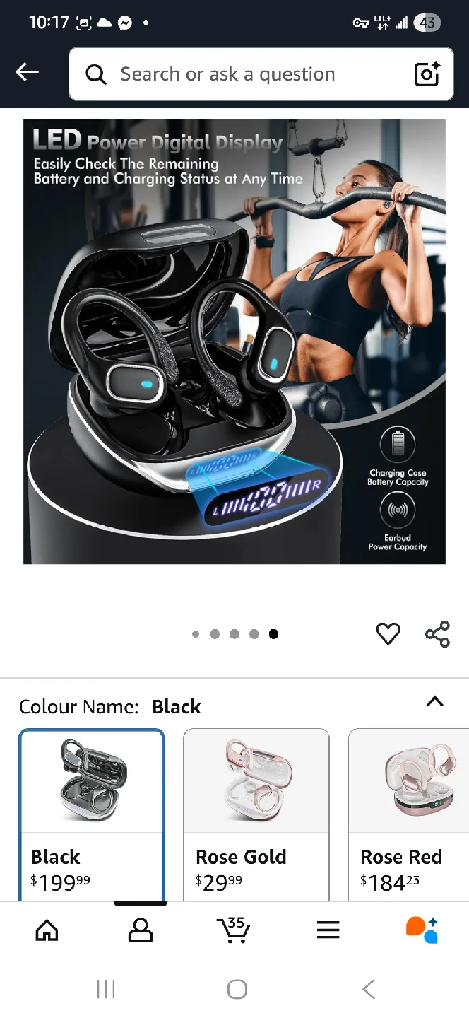 NEW Wireless Sport Earbuds Bluetooth 5.3 - Black 🎶 🎵 image indicator(7)