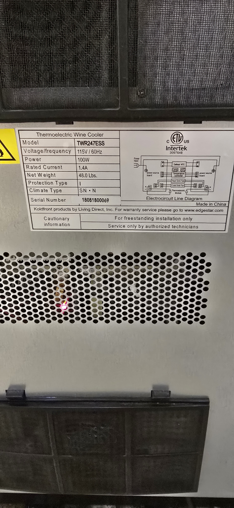 Koldfront TWR247ESS Thermoelectric Wine Cooler - photo 5