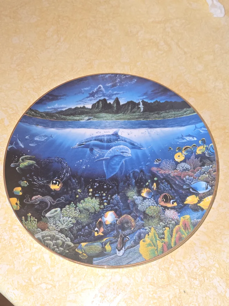Danbury Mint "Underwater Paradise" Plate thumbnail