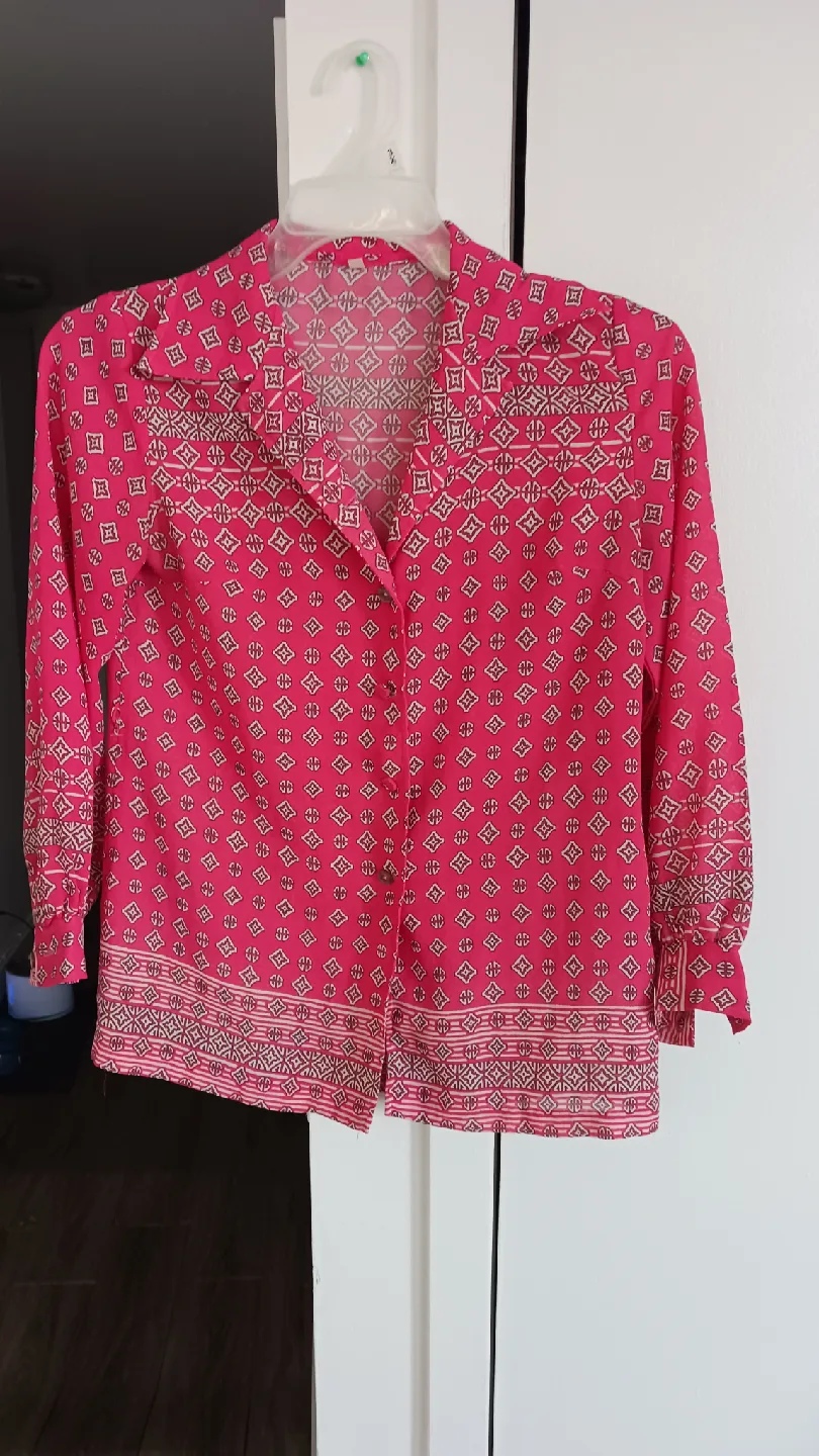 Pink Patterned Long Sleeve Shirt thumbnail