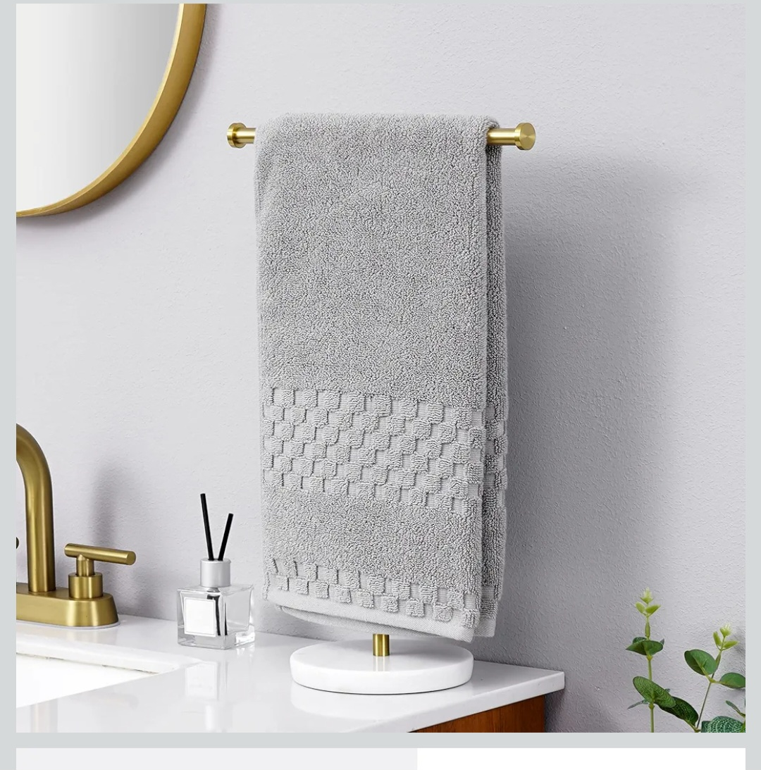 Gold Tone Towel Stand - 12" Height - photo 3