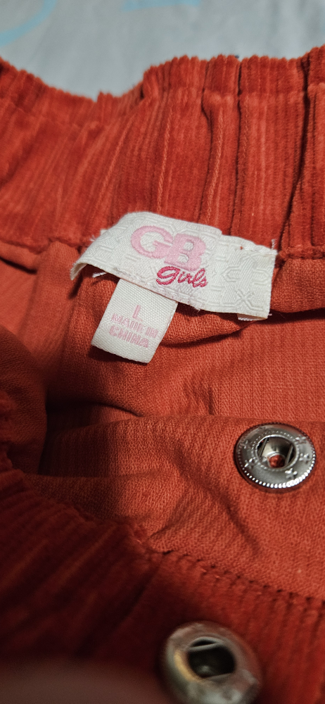 GB Girls Orange Corduroy Skirt - Size L - photo 3