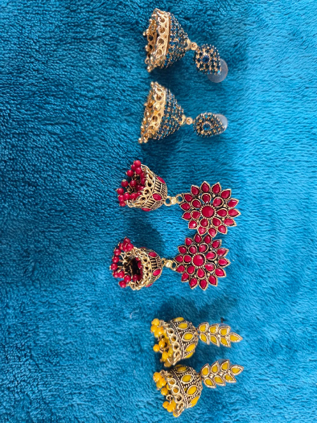 Assorted Jhumka Earrings - Set of 3 thumbnail