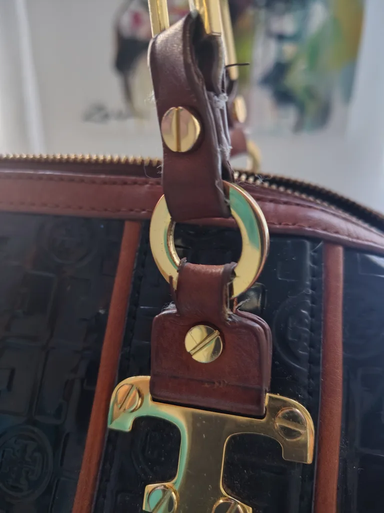 Tory Burch Black Patent Leather Satchel image indicator(5)