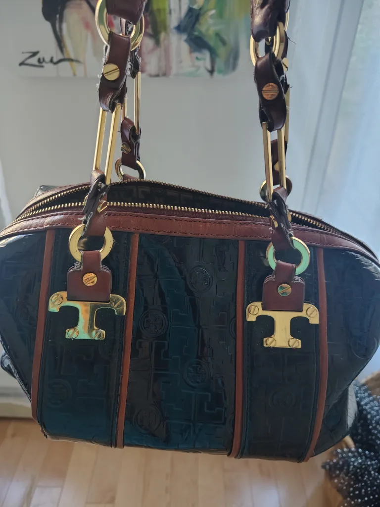 Tory Burch Black Patent Leather Satchel image indicator(6)