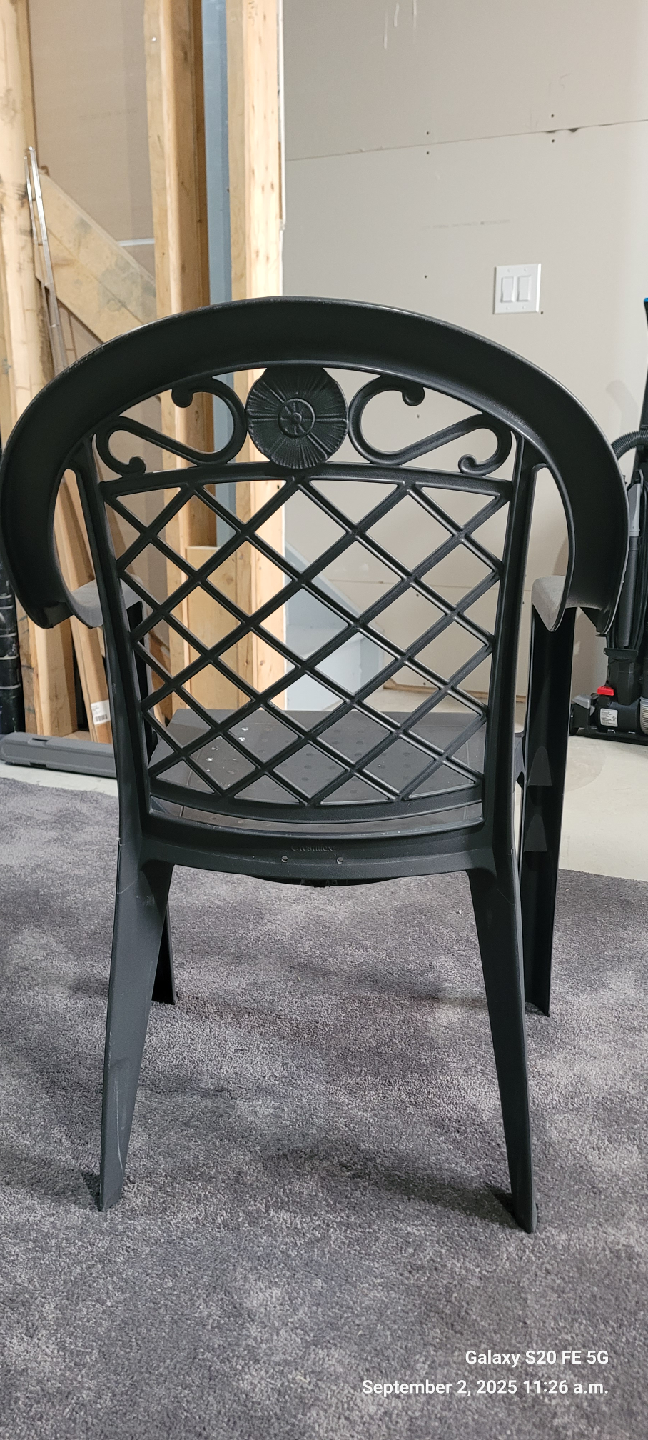 (4) Outdoor Patio Chair - Dark Grey - photo 3
