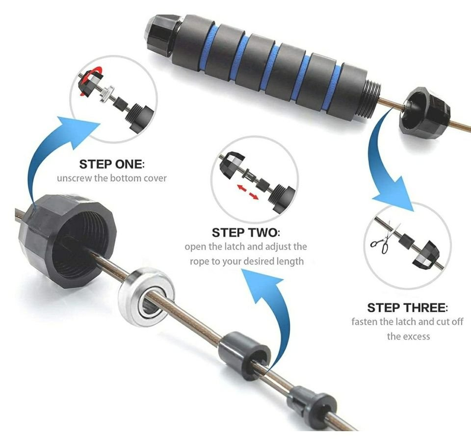 Jump Rope Tangle-Free with Ball Bearing Adjustable - photo 5