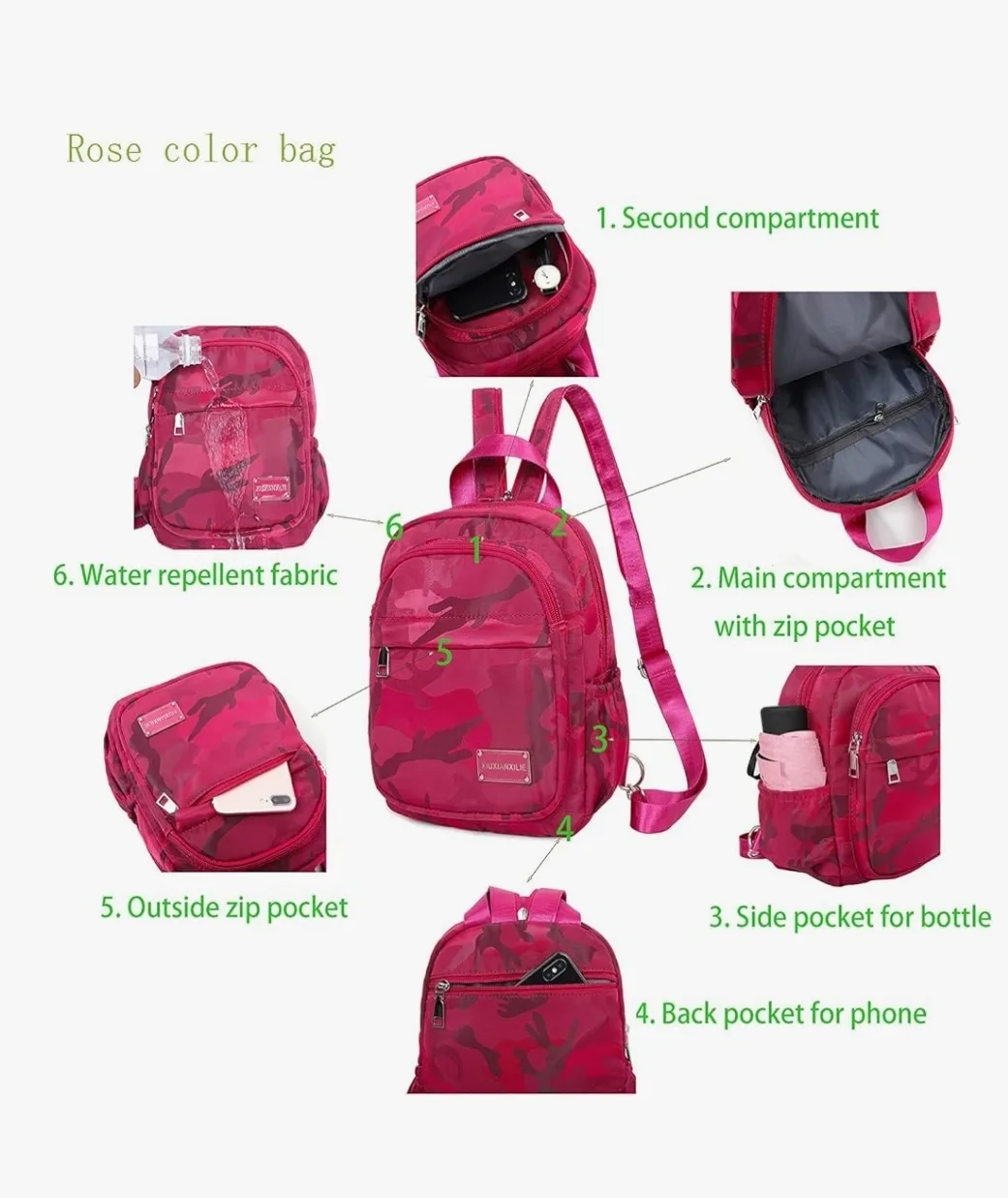 Pink Camo Mini Backpack image indicator(2)